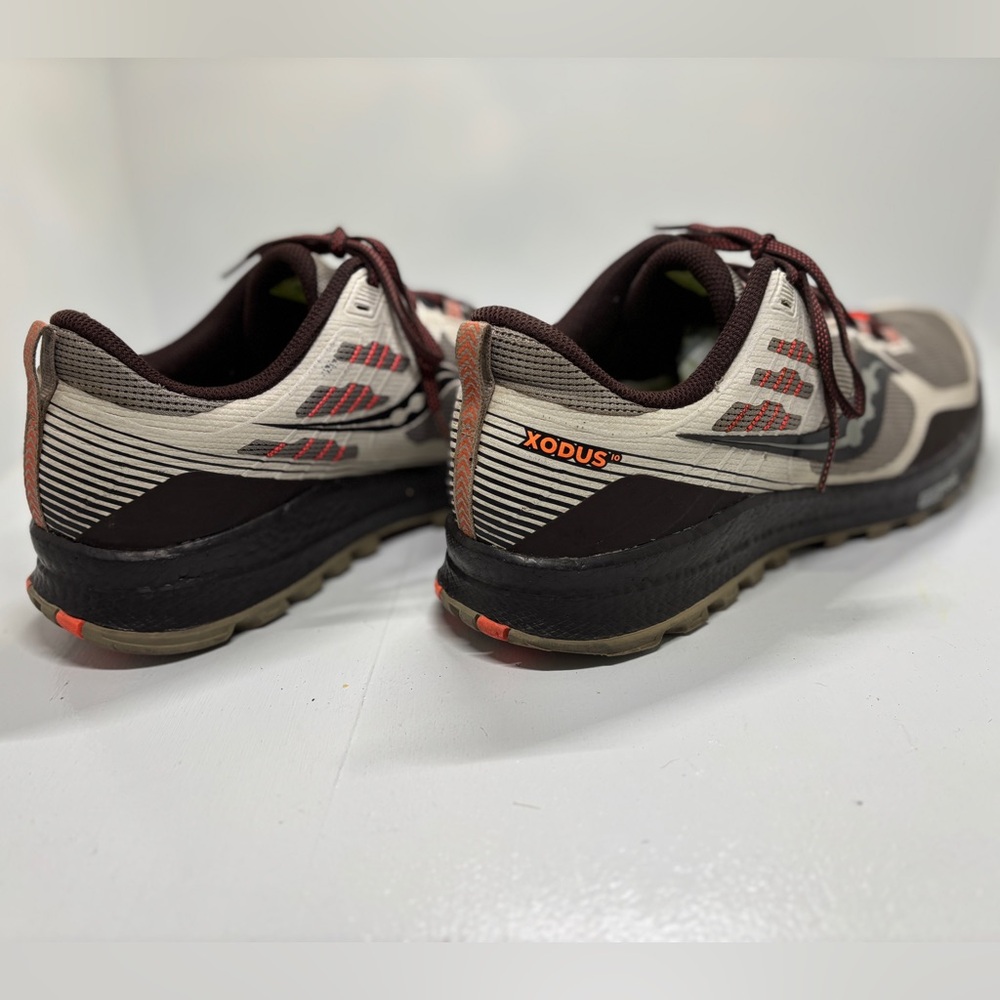 Saucony Xodus 10 Trail Running Shoes Men’s 13 S20555-35 Hiking Brown Orange - Picture 6 of 12